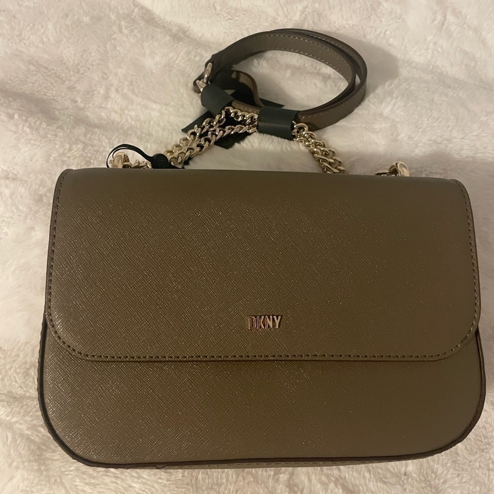 NWT top colored DKNY purse with strap